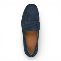 Herren-Mokassins aus marineblauem Wildleder