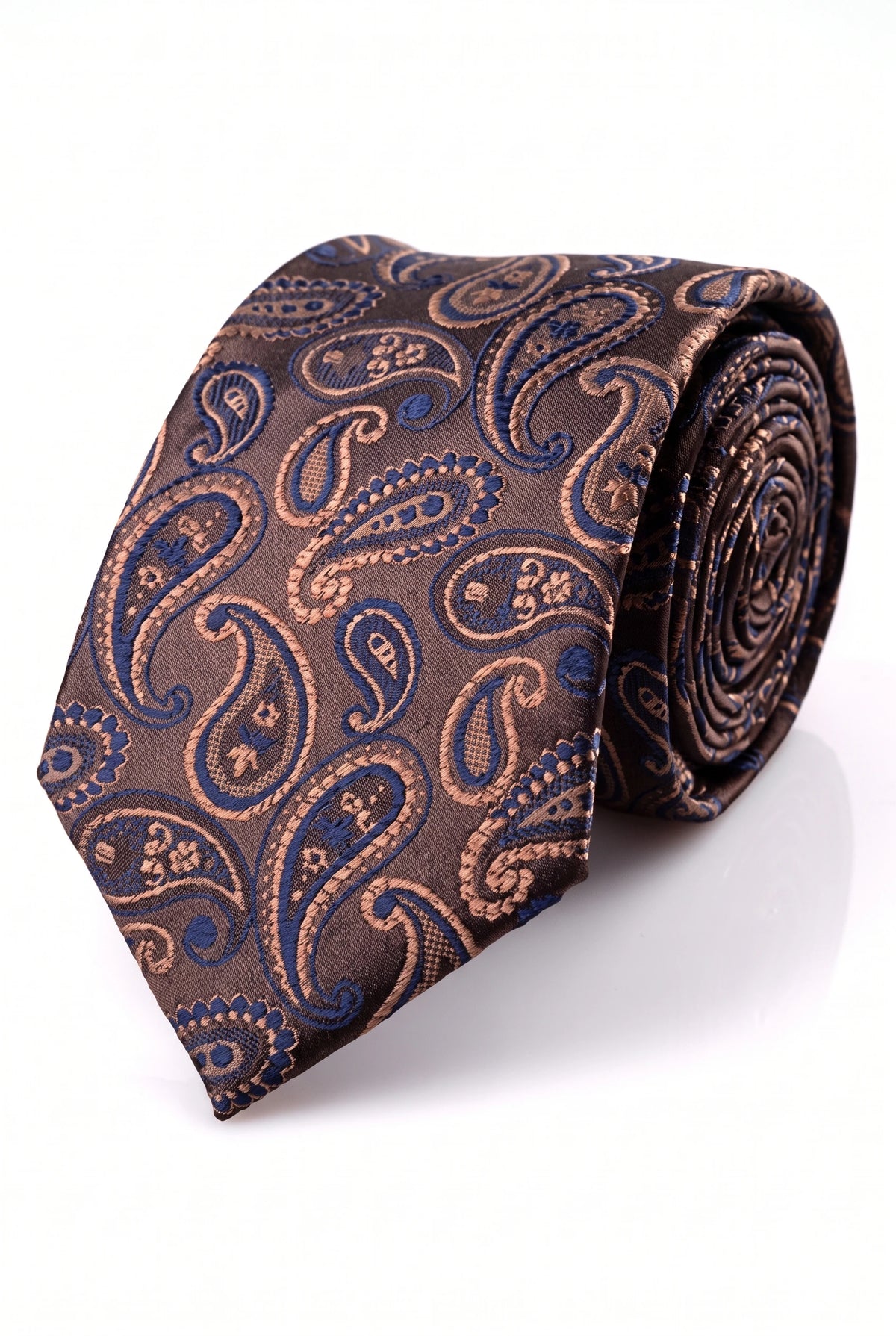 Herrenkrawatte mit marineblauem Paisleymuster