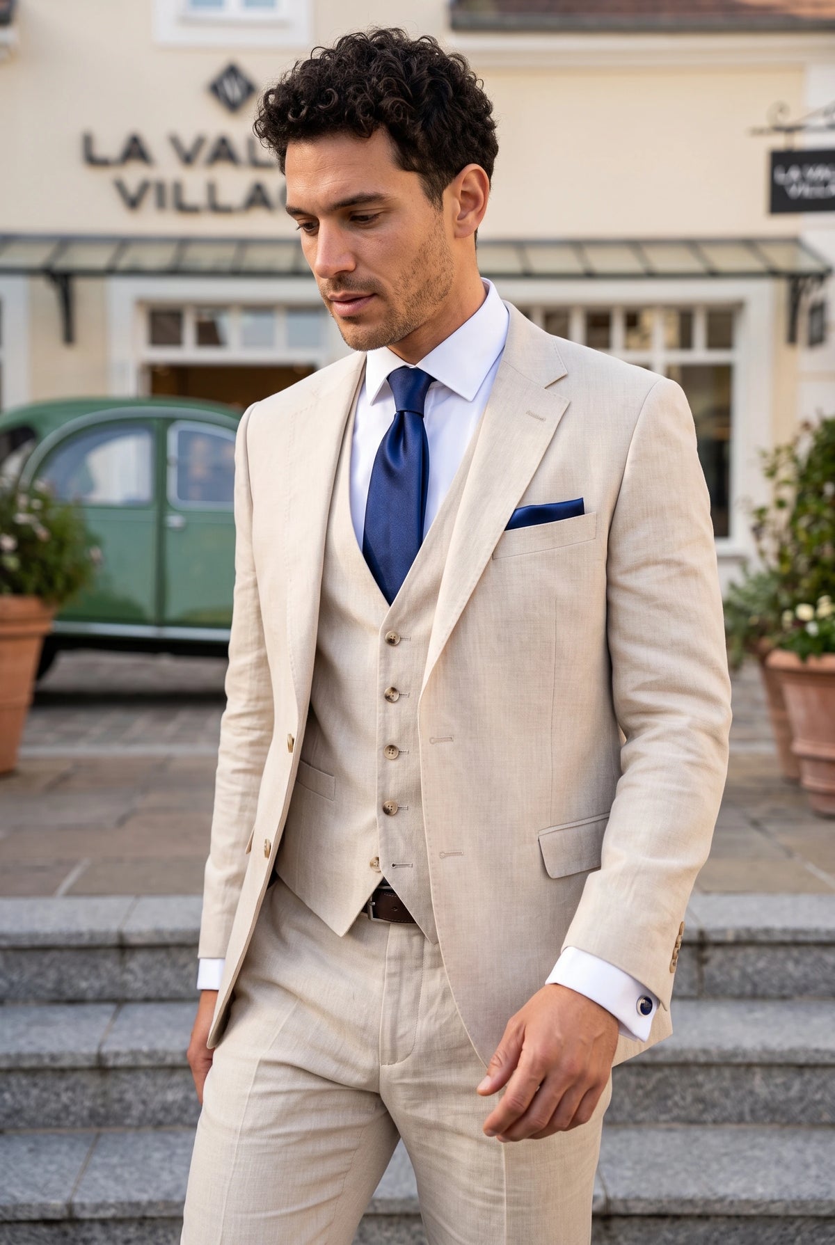 Herren-Krawatten-Set in Marineblau