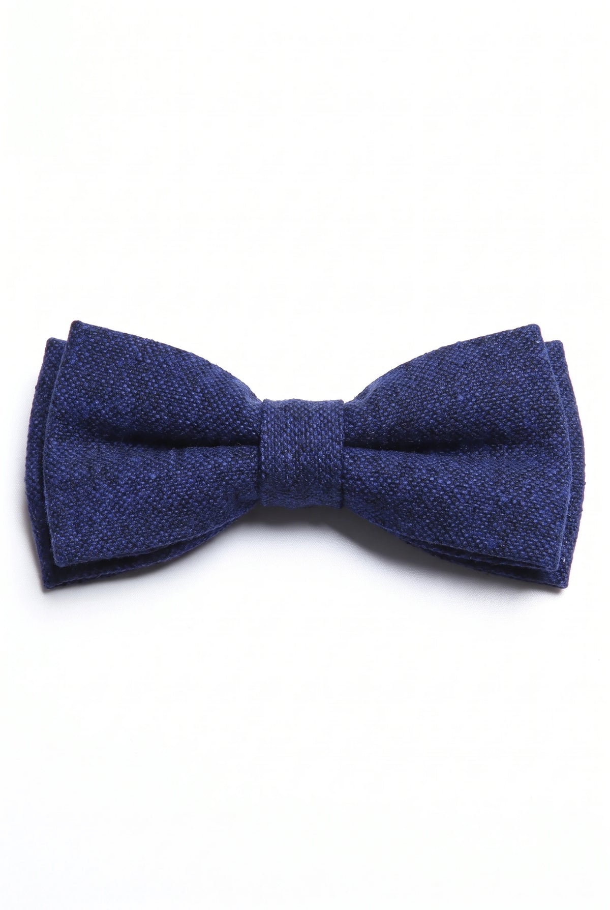 Herrenfliege aus marineblauem Tweed-Wollmischgewebe