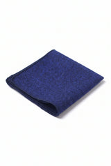 Einstecktuch für Herren aus marineblauem Tweed-Wollmischgewebe