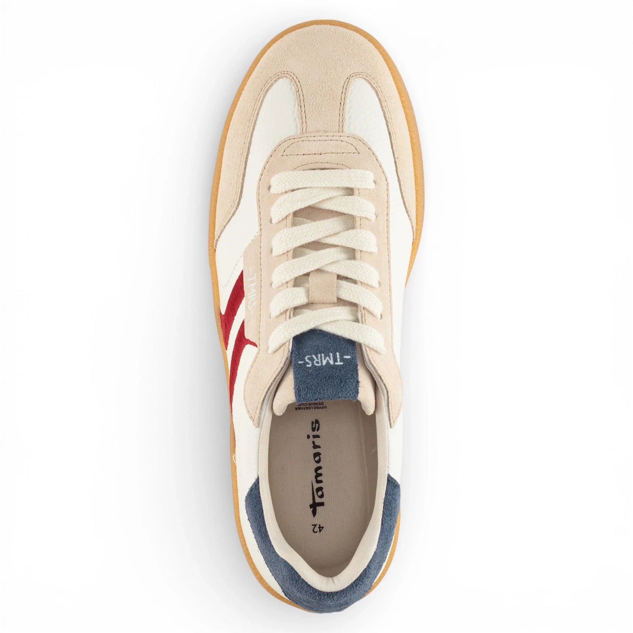Off-White Herren-Sneaker aus Leder mit rotem Streifen