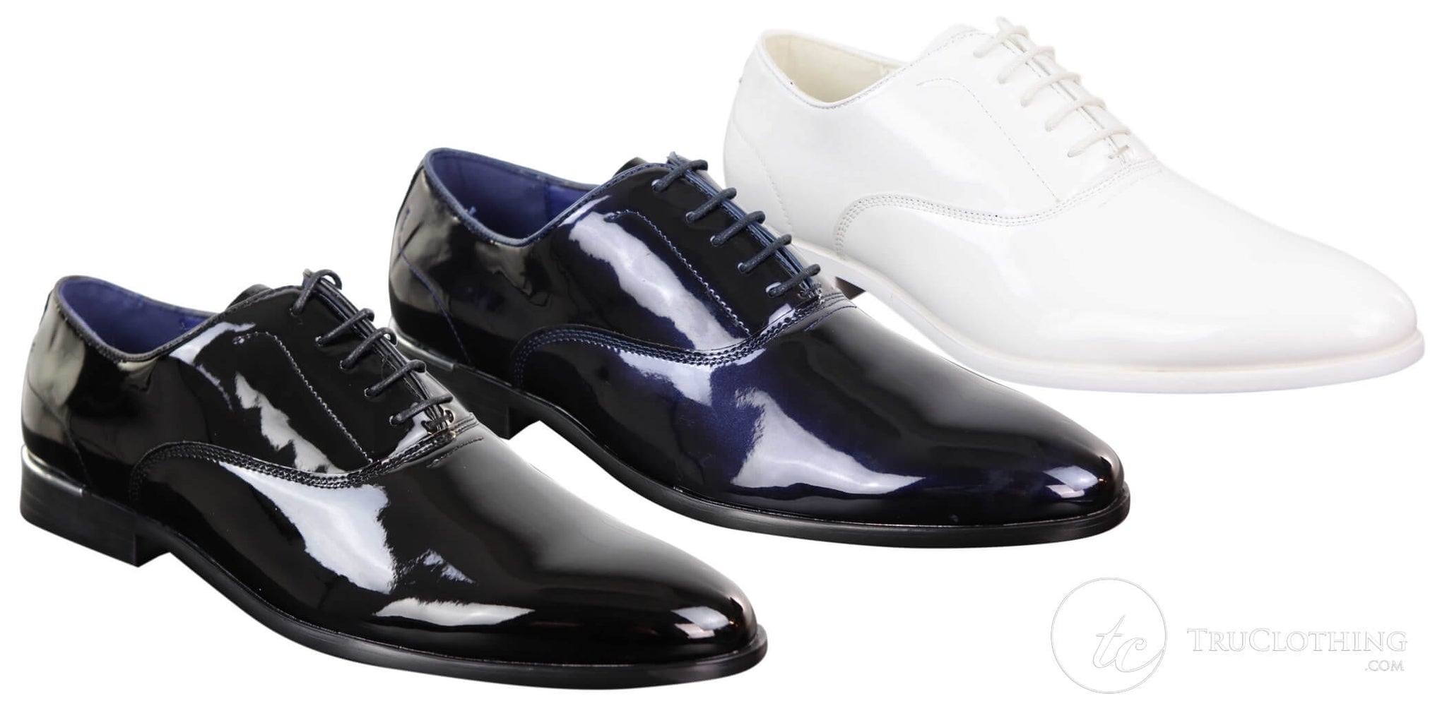 Mens Patent Shiny Formal Shoes