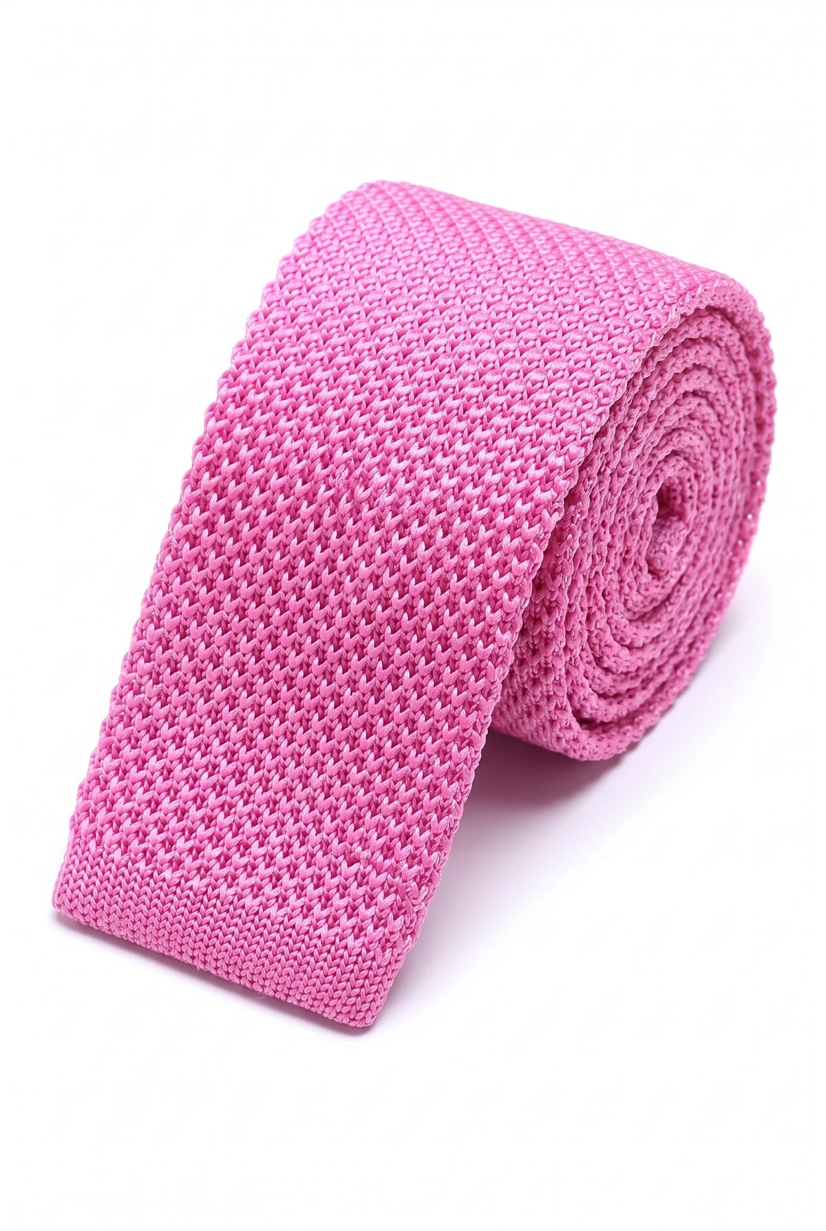 Rosa Strickkrawatte für Herren