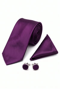 Lila Krawatten-Set für Herren