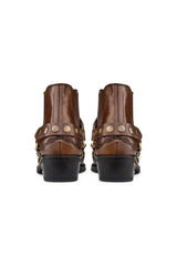 Mens Real Leather Cowboy Boots with Cuban Heel