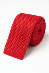 Rote Strickkrawatte für Herren