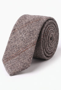 Rote Herrenkrawatte aus Wollmischung und Tweed