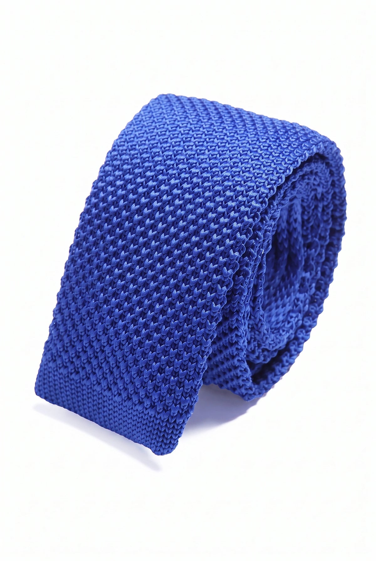 Königsblaue Strickkrawatte für Herren