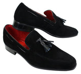 Mens Suede Loafers Driving Shoes Slip On Tassle Design Leather Smart Casual