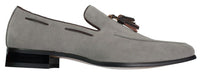 Mens Suede Loafers Driving Shoes Slip On Tassle Design Leather Smart Casual