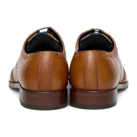 Klassische, formelle Brogue-Schnürschuhe aus hellbraunem Leder für Herren