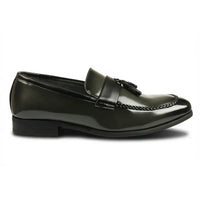 Herren-Slipper mit Quasten und Hochglanzfinish