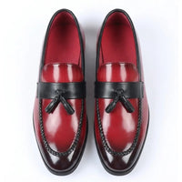 Herren-Slipper mit Quasten und Hochglanzfinish