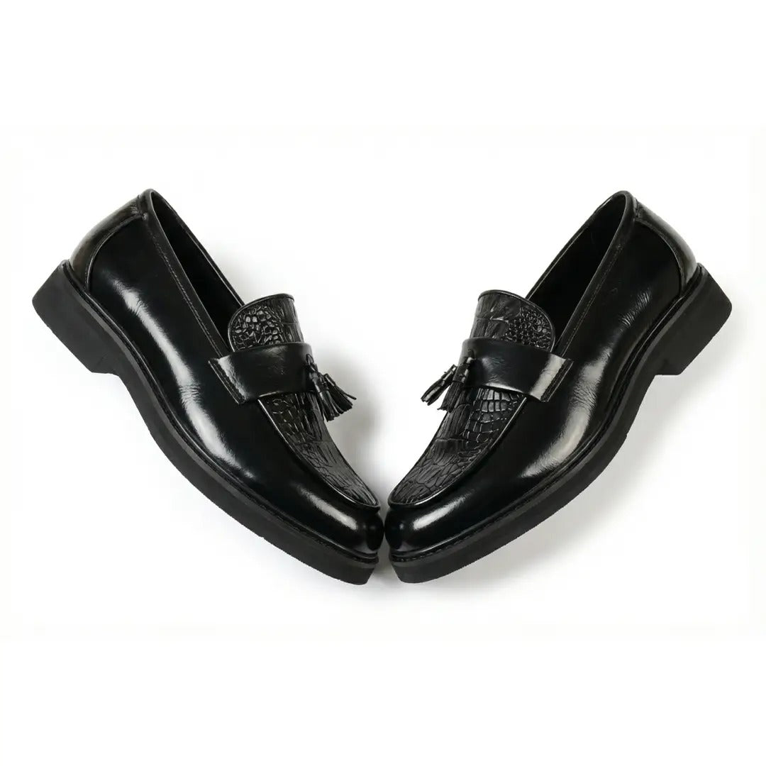Herren-Loafer mit Quasten und Profilsohle