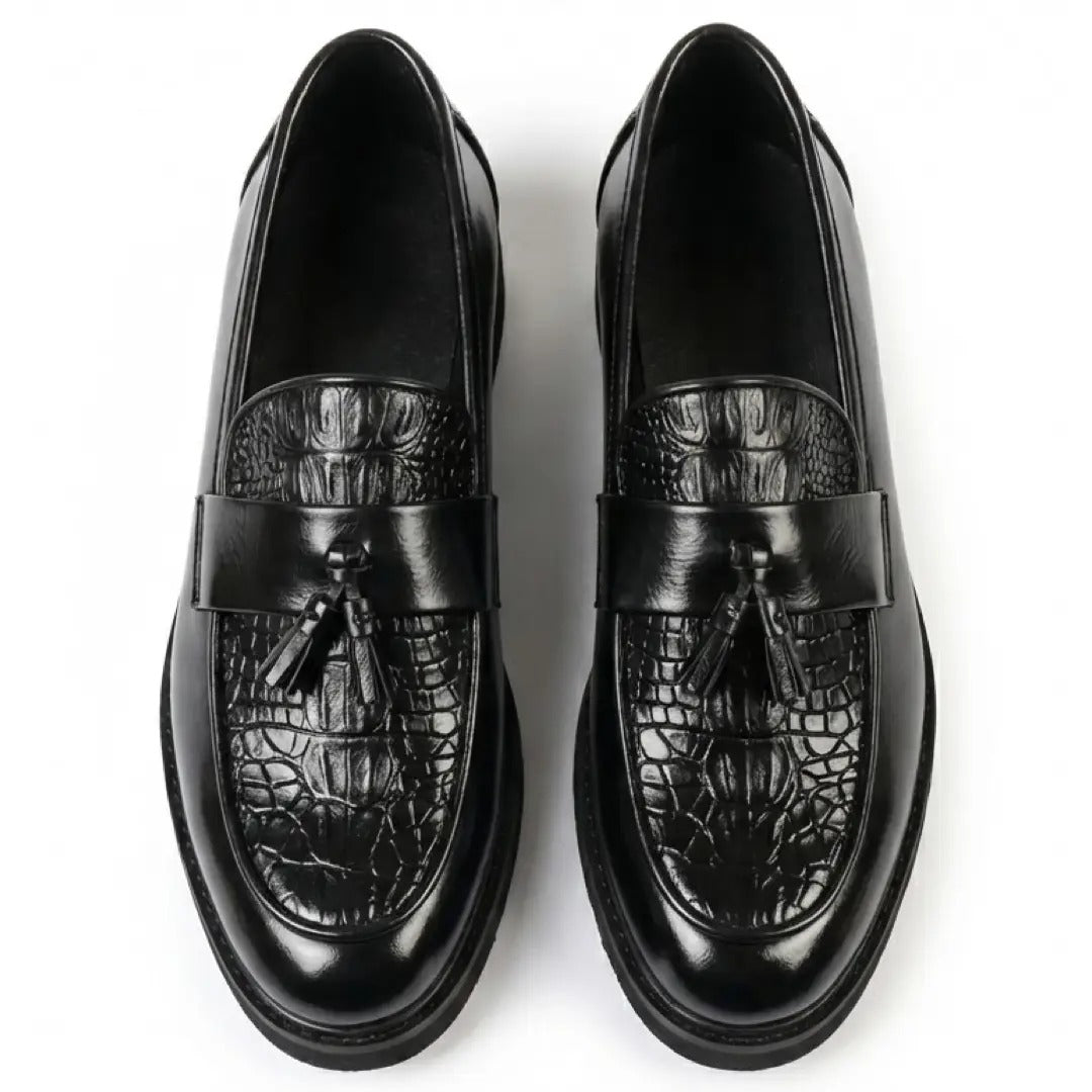 Herren-Loafer mit Quasten und Profilsohle