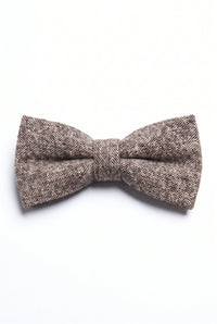 Herrenfliege aus taupefarbenem Tweed