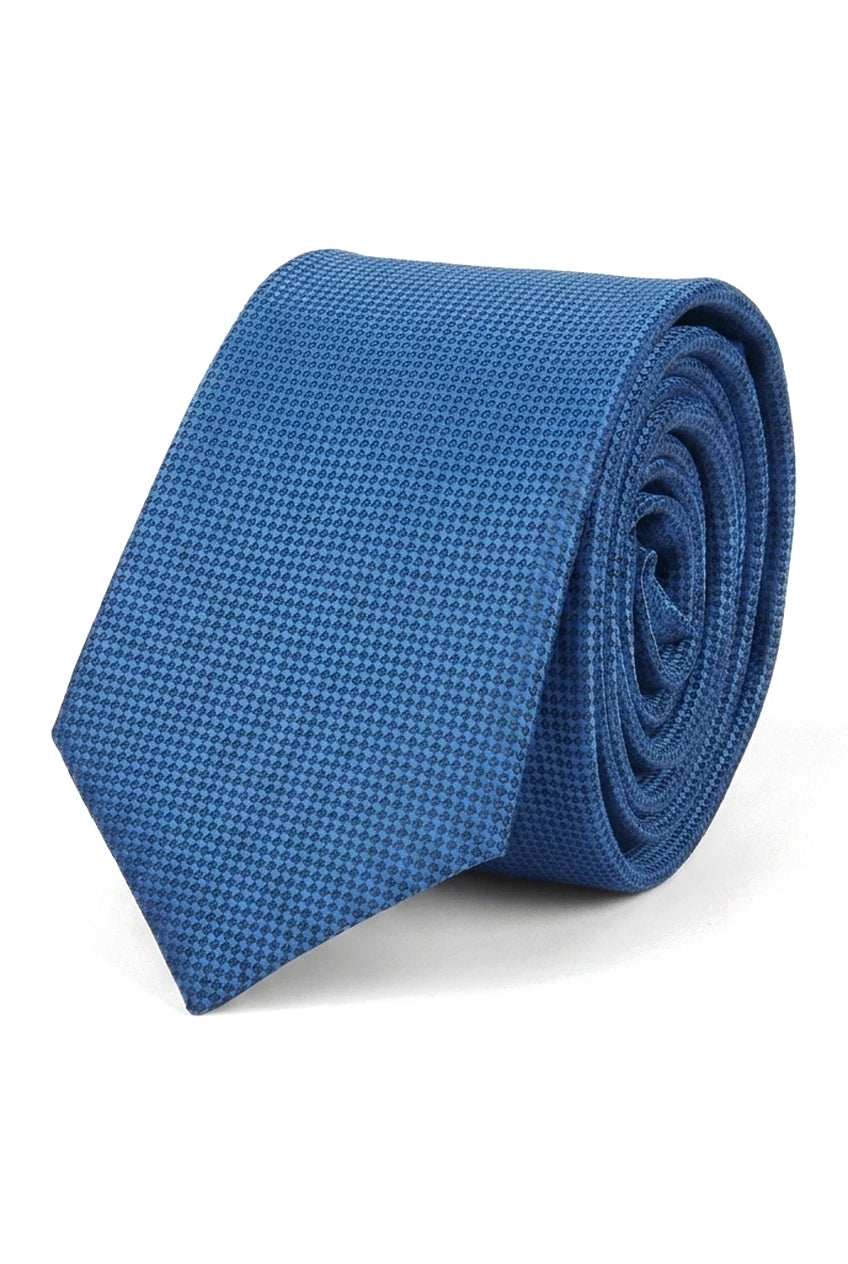 Herren Krawatte Einstecktuch Set Formale Solide Krawatte - Blau