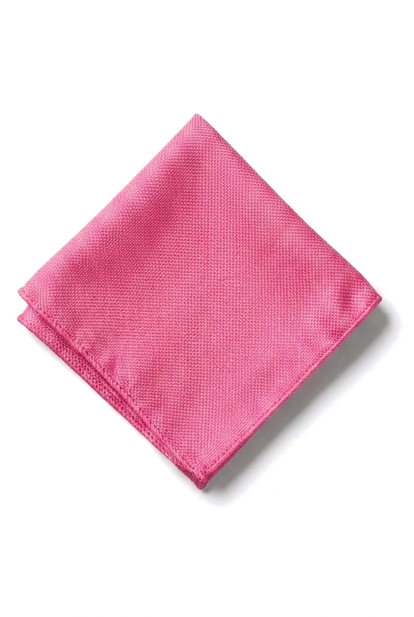 Herren Krawatte Einstecktuch Set Formelle einfarbige Krawatte - Fuchsie