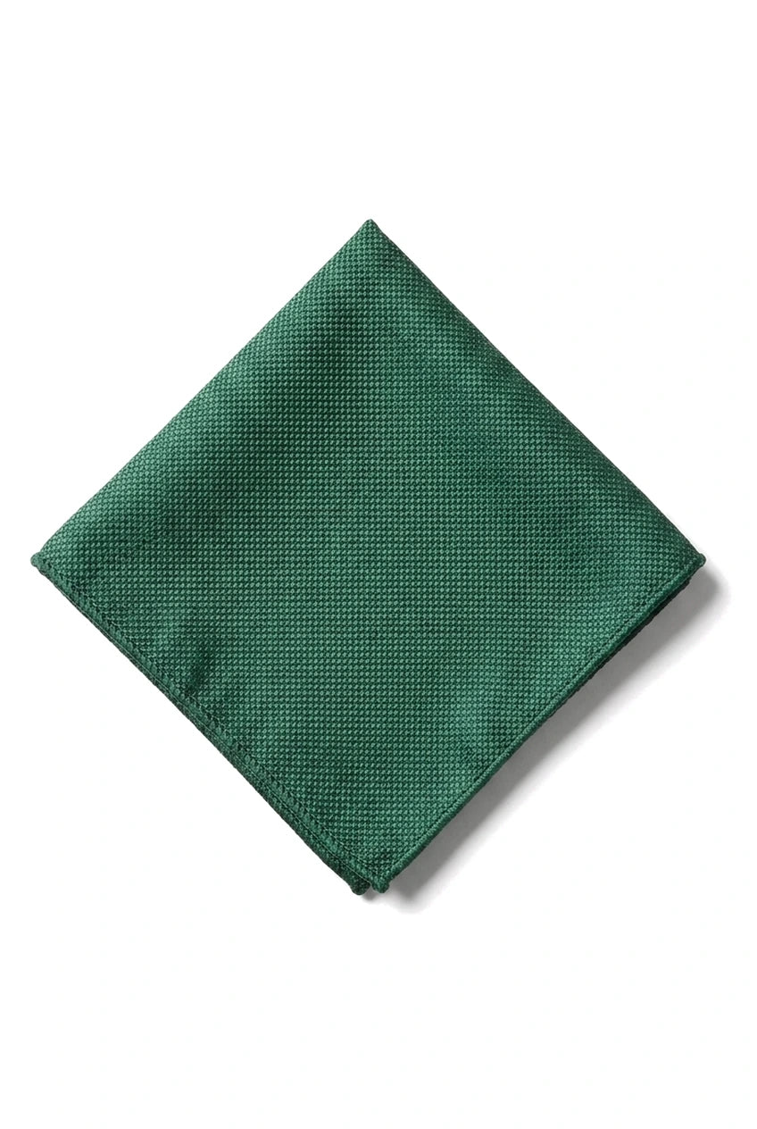 Herren Krawatte Einstecktuch Set Formale Solide Krawatte - Grün