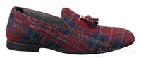 Mens Tweed Check Tassle Shoes