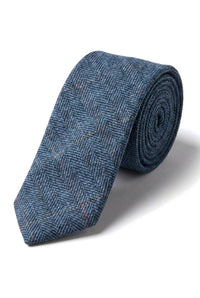 Herren Tweed Fischgrät Strukturierte Marc Darcy Krawatten Klassisch Vintage Retro Deon