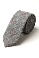 Herren Tweed Fischgrät Strukturierte Marc Darcy Krawatten Klassisch Vintage Retro Deon
