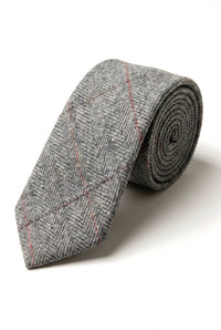 Herren Tweed Fischgrät Strukturierte Marc Darcy Krawatten Klassisch Vintage Retro Deon
