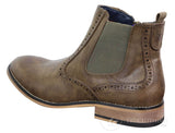 Mens Vintage Brogue Ankle Boots - Cavani Fox