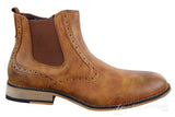 Mens Vintage Brogue Ankle Boots - Cavani Fox
