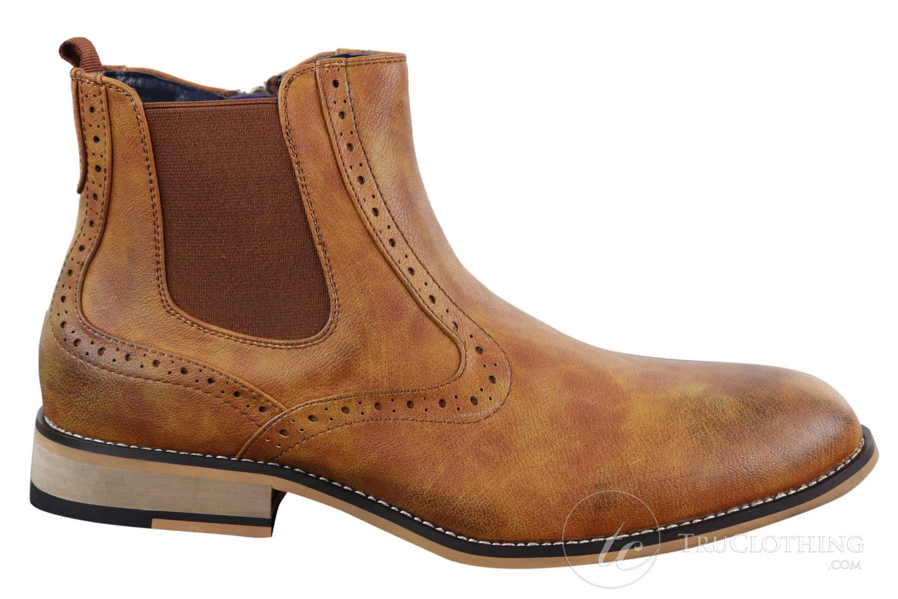 Mens Vintage Brogue Ankle Boots - Cavani Fox