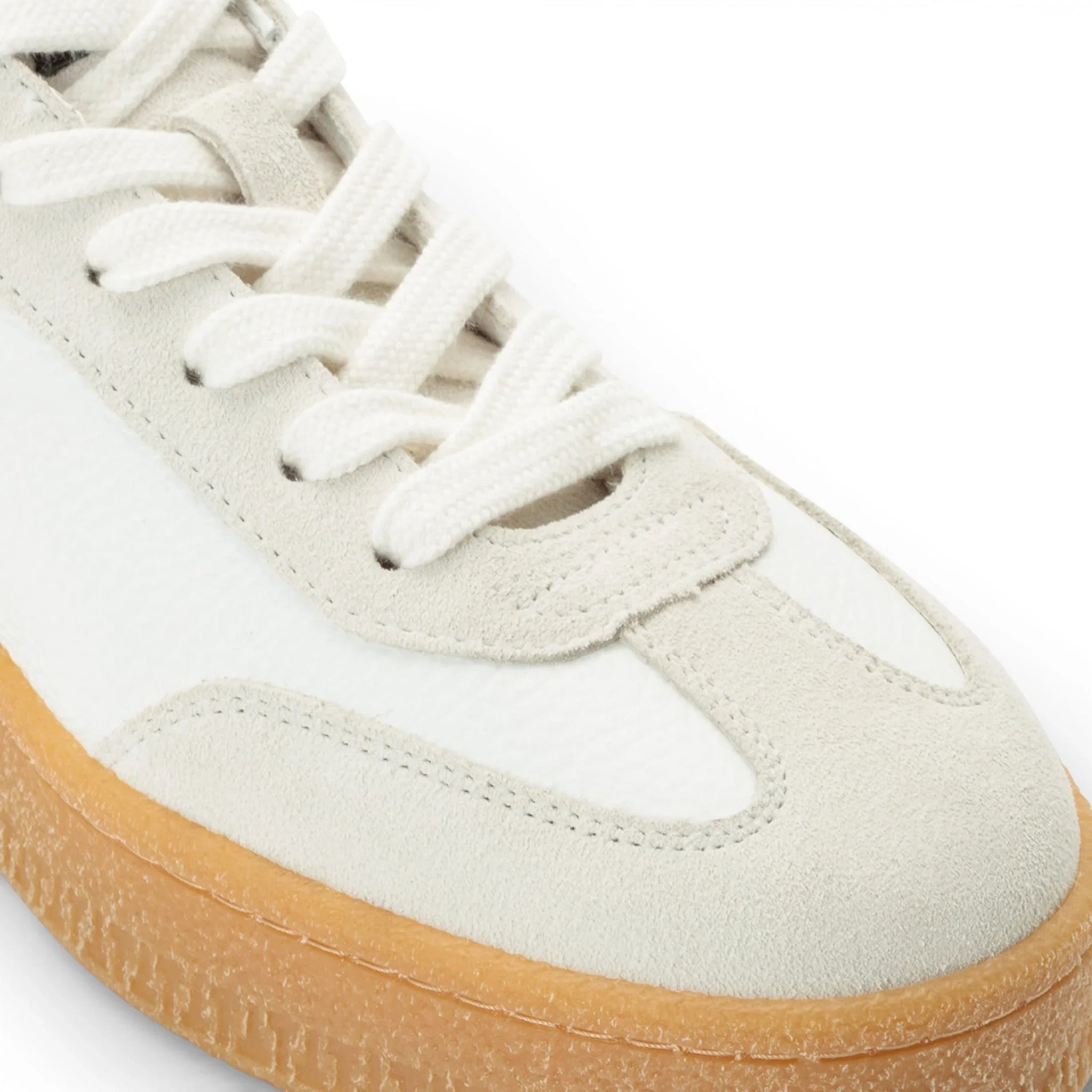 Weiße Herren-Sneaker aus Leder mit schwarzem Streifen