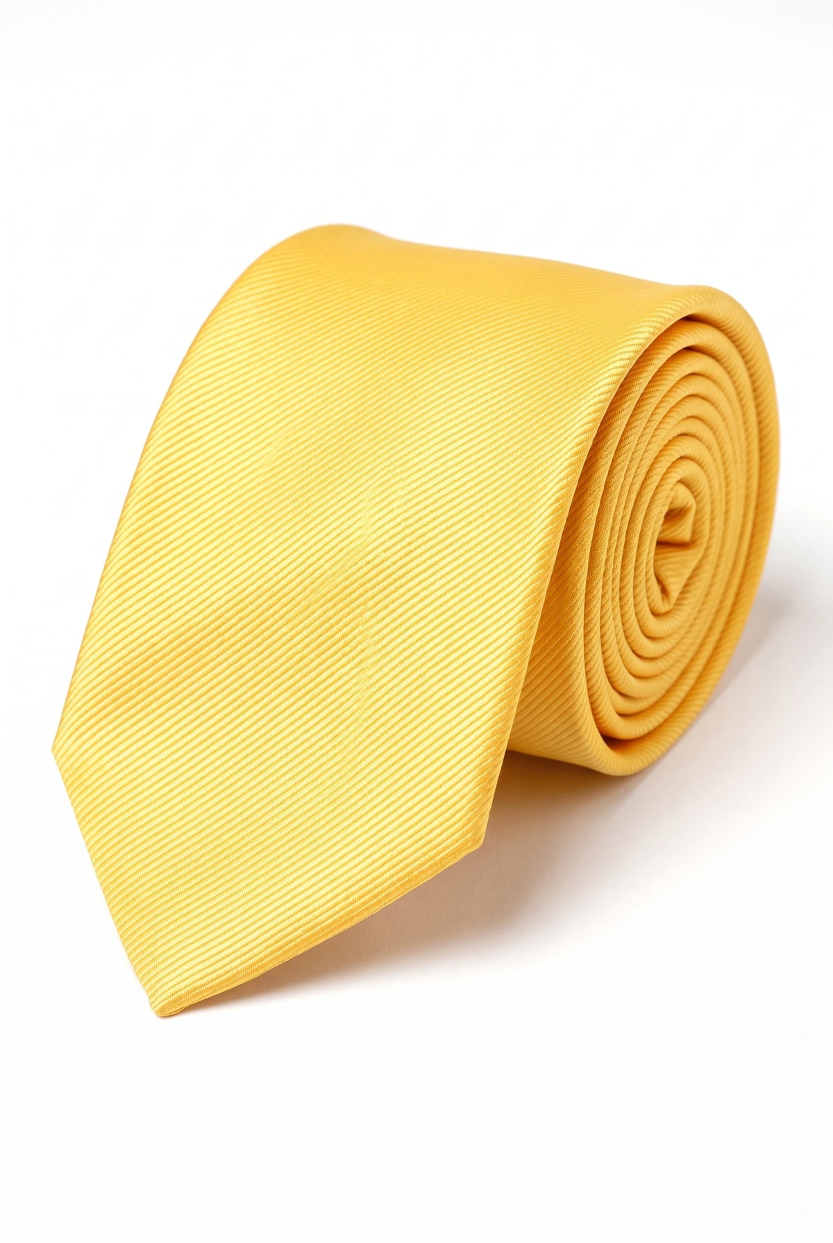 Gelbe, schmale Herrenkrawatte (6 cm)