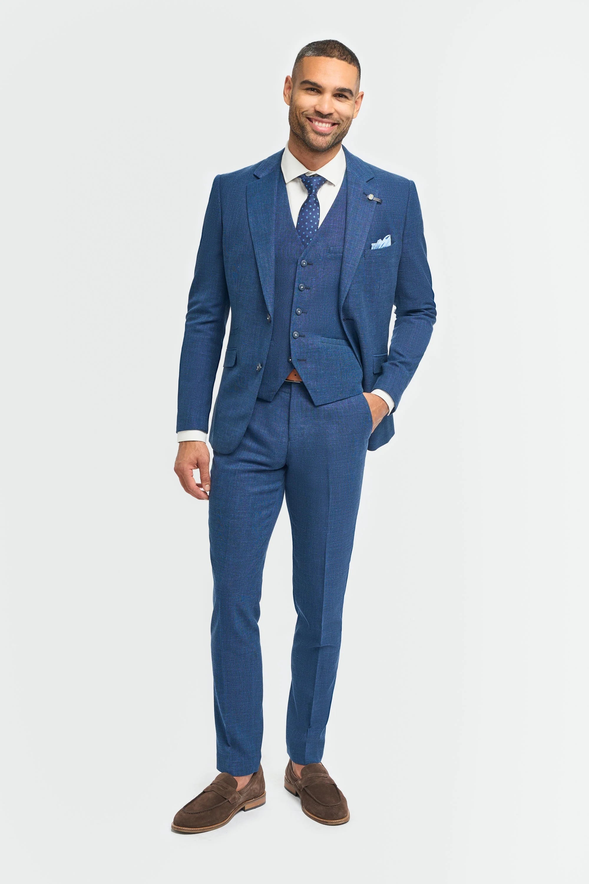 Miami – Blauer Hochzeitsblazer für Herren