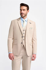 Miami – Beigefarbener Hochzeitsblazer für Herren