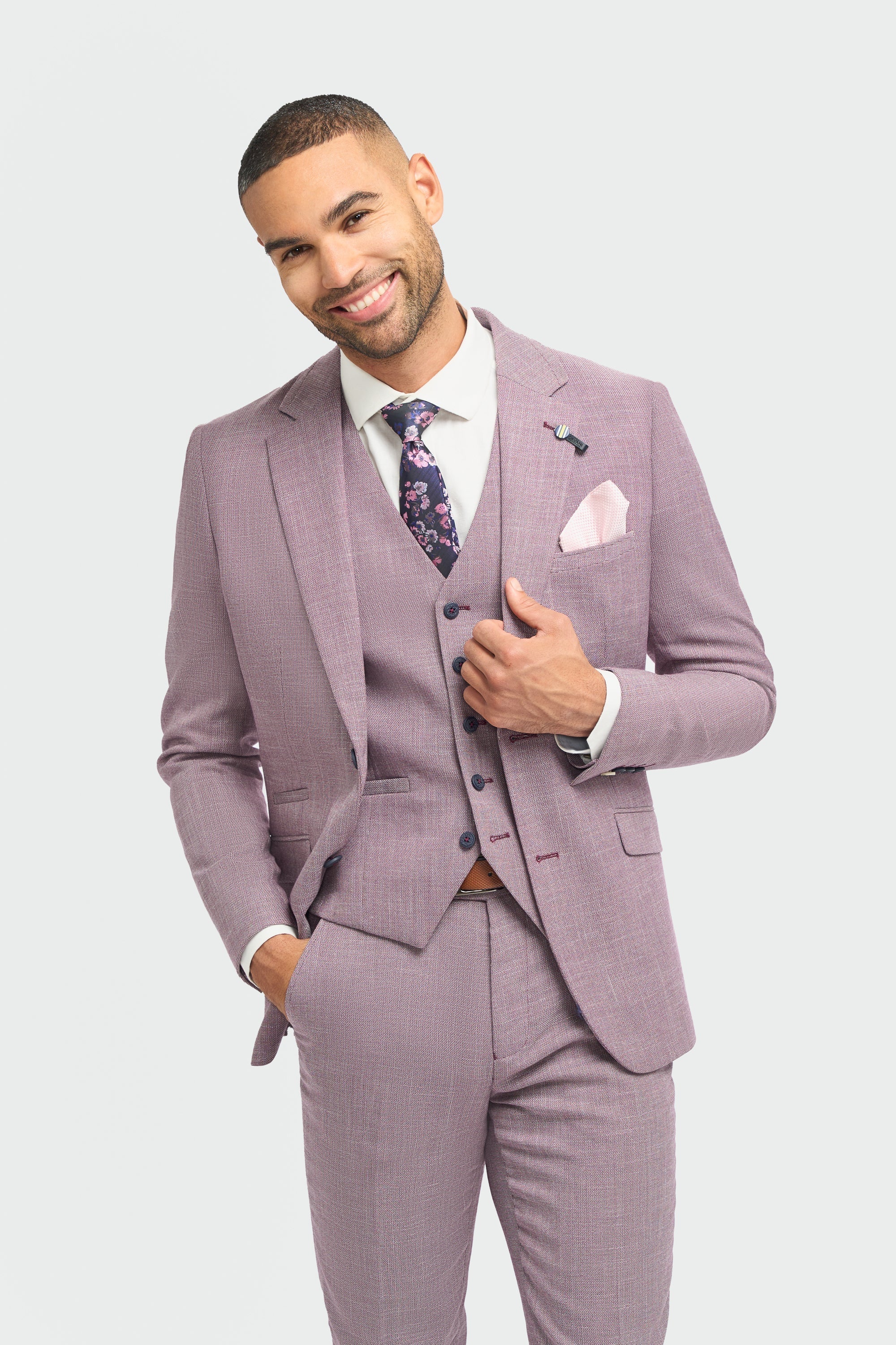 Miami – Rosa Slim Fit Sommerblazer für Herren
