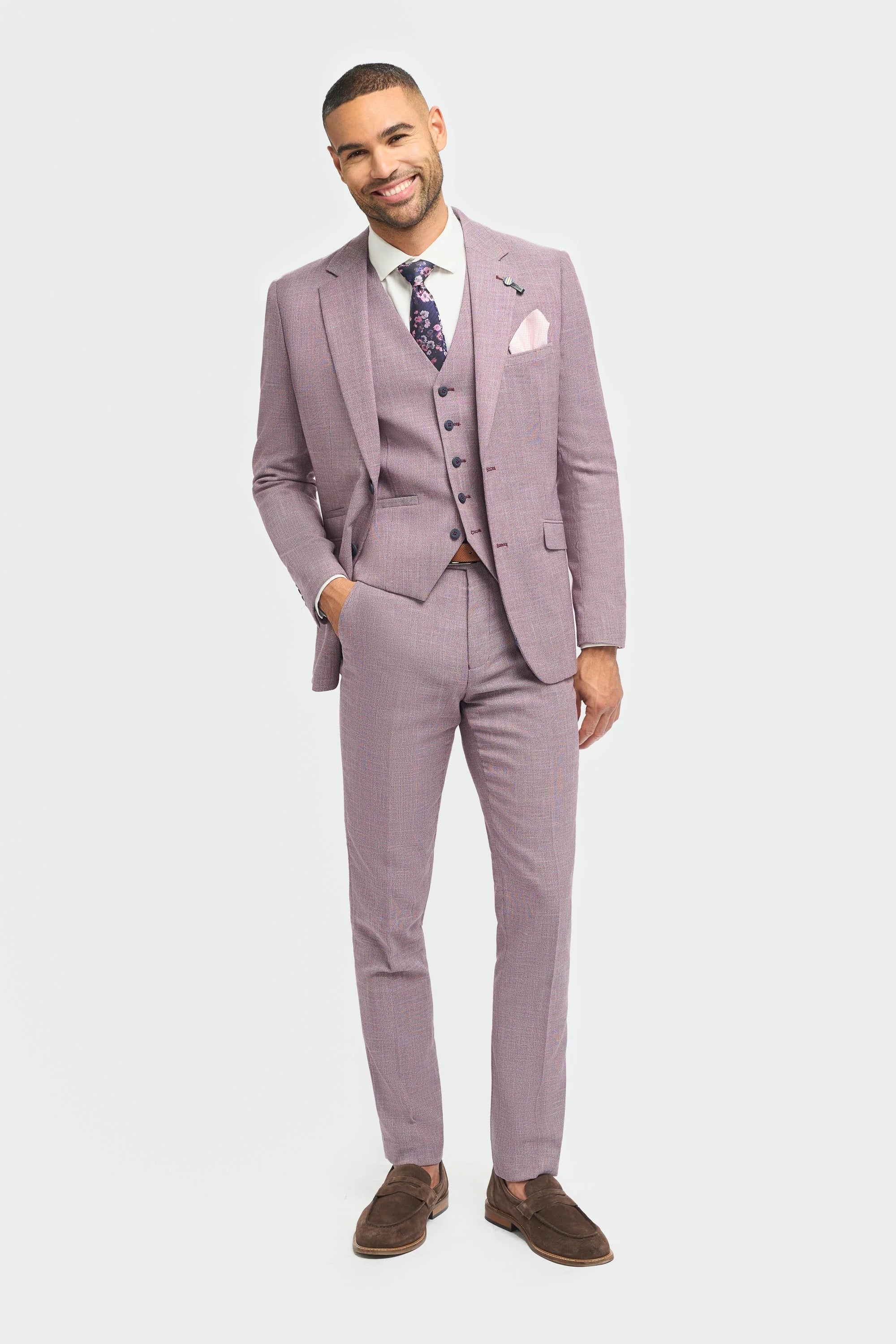 Miami – Rosa Slim Fit Sommerblazer für Herren