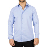 Men's Blue Double Cuff Oxford Shirt