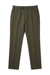 Oscar – Olivgrüne Tweedhose aus Wollmischung für Herren