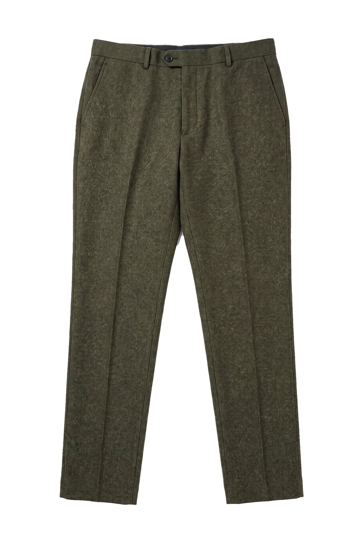 Oscar – Olivgrüne Tweedhose aus Wollmischung für Herren