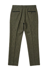 Oscar – Olivgrüne Tweedhose aus Wollmischung für Herren