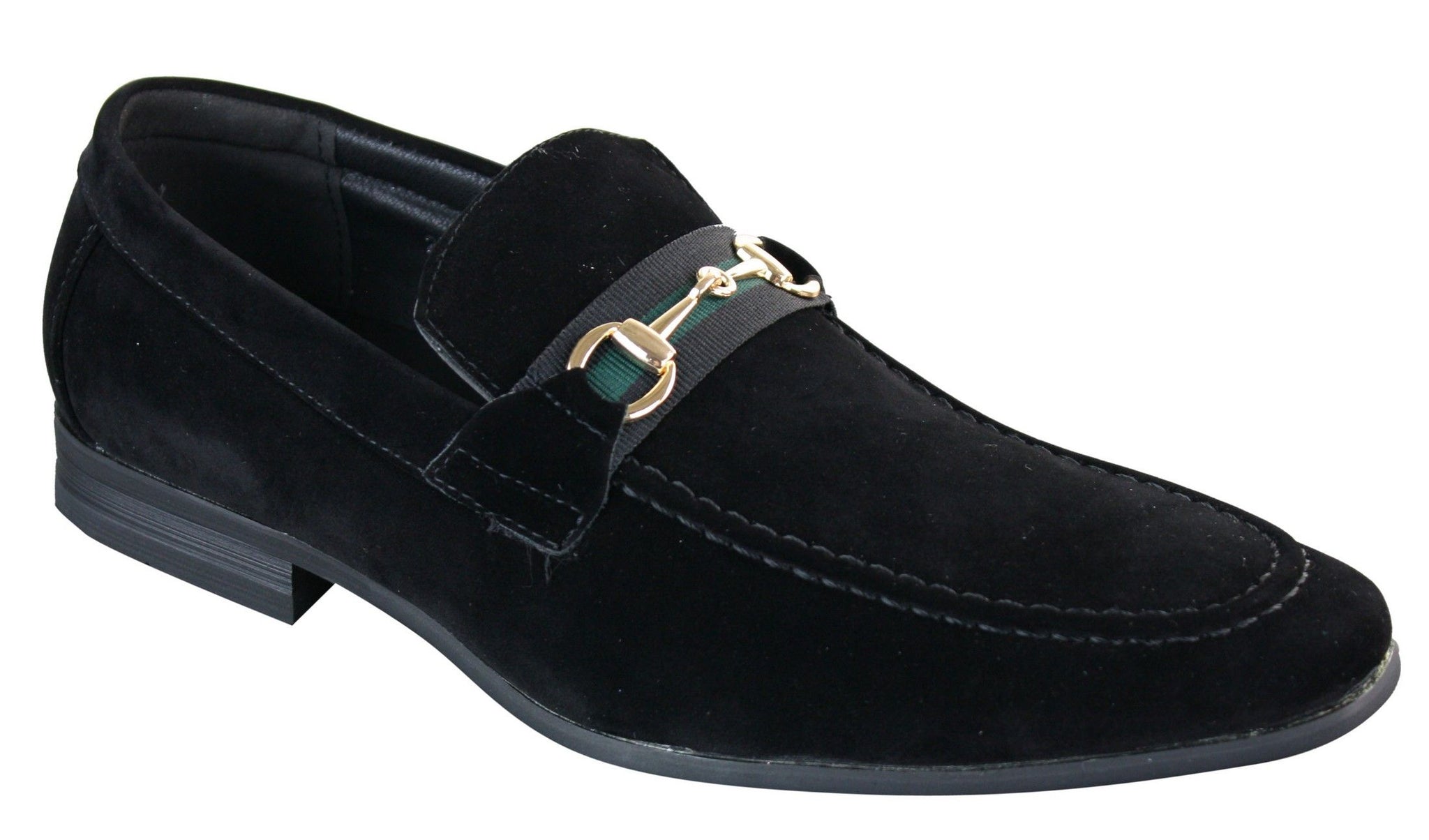 Patron 239 Suede Mens Suede Shoes Buckle Slip On Loafers Smart Casual Navy Blue Brown Black PU