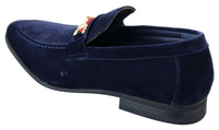 Patron 239 Suede Mens Suede Shoes Buckle Slip On Loafers Smart Casual Navy Blue Brown Black PU