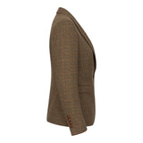 Ralph - Damenblazer aus braunem Tweed, taillierte Passform
