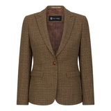 Ralph - Damenblazer aus braunem Tweed, taillierte Passform