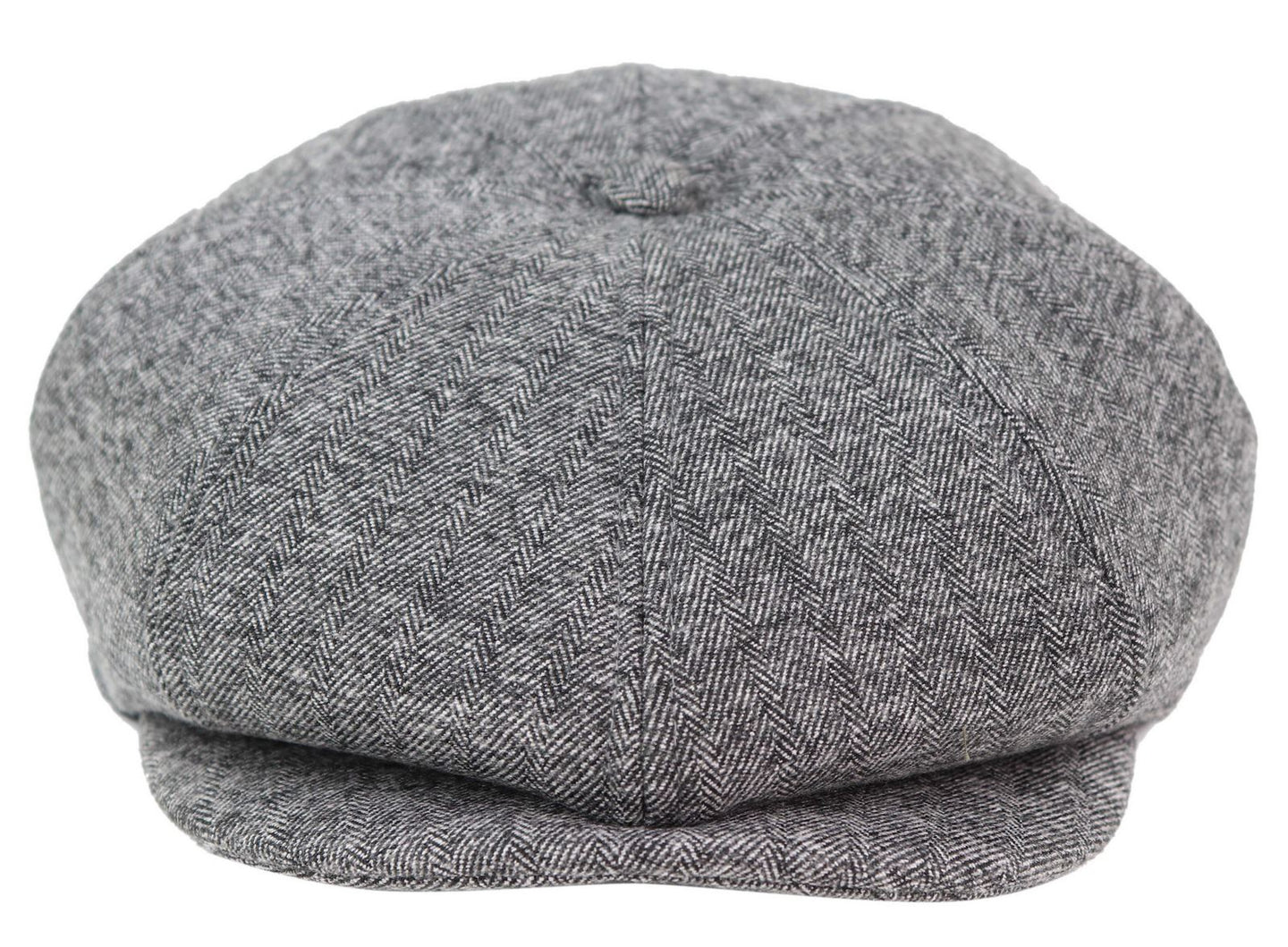 Mens Grey Tweed 8 Panle Peaky Blinders Hat - Marc Darcy Rayford