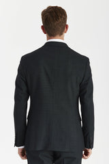Regent – Grün karierter, zweireihiger Blazer für Herren