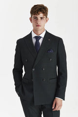 Regent – Grün karierter, zweireihiger Blazer für Herren