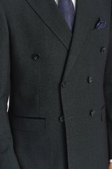 Regent – Grün karierter, zweireihiger Blazer für Herren