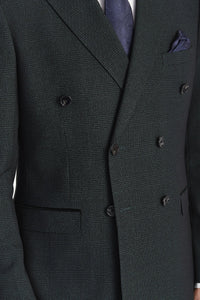 Regent – Grün karierter, zweireihiger Blazer für Herren